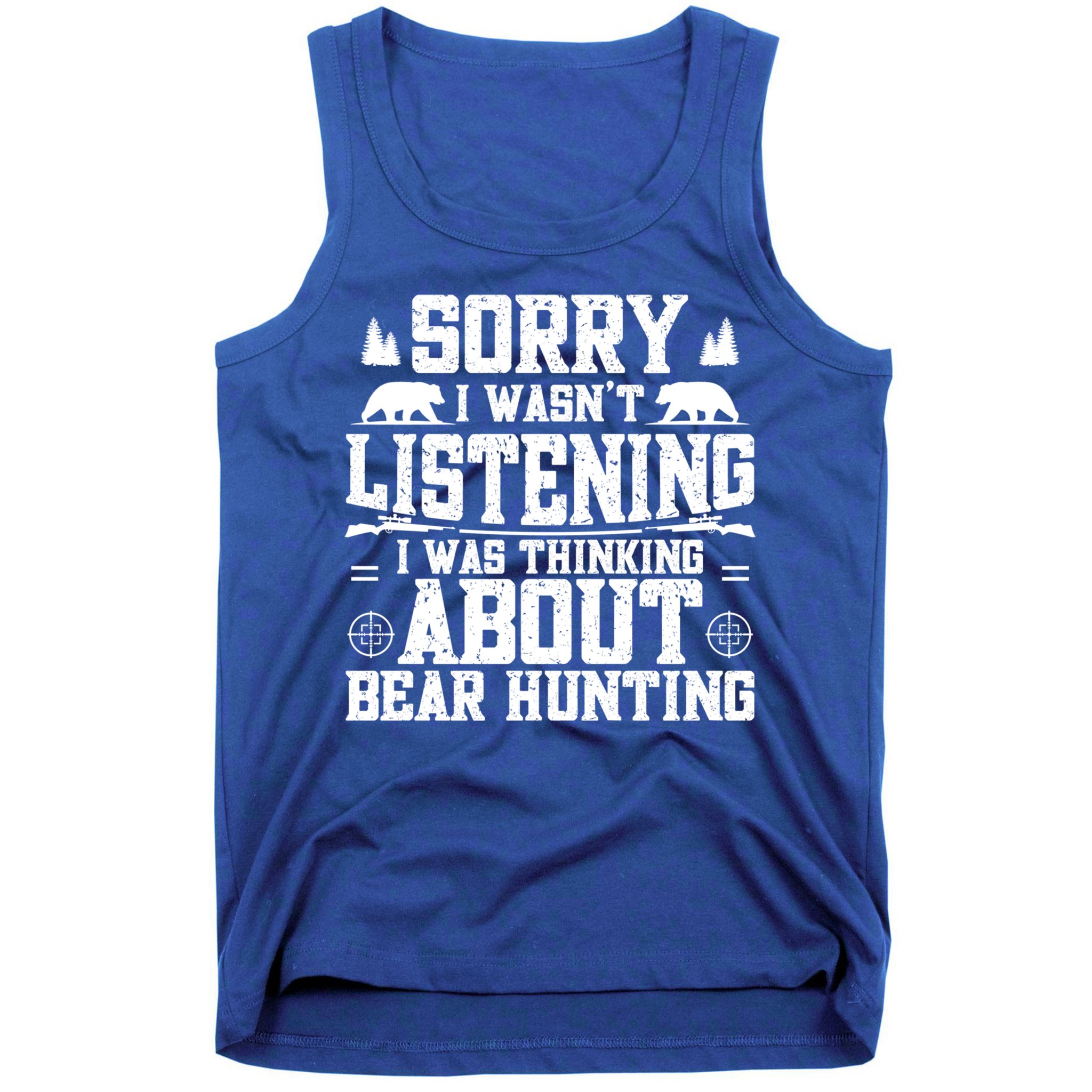 Thinking About Bear Hunting Bear Hunter Gift Tank Top
