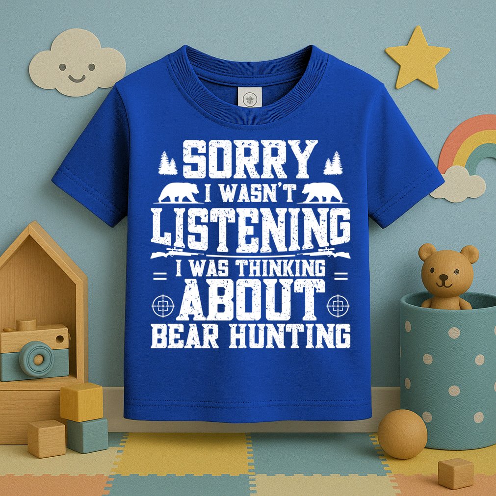 Thinking About Bear Hunting Bear Hunter Gift Toddler T-Shirt
