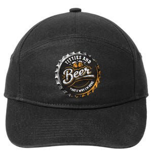 Titties and Beer That’s Why I'm Here Oktoberfest Can Cap 7-Panel Snapback Hat