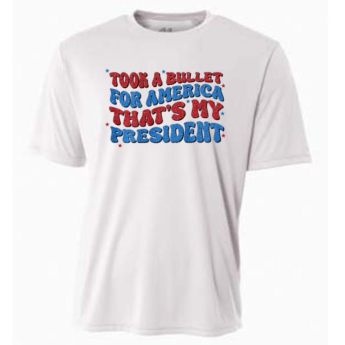 Took A Bullet For America ThatS My President Cooling Performance Crew T-Shirt