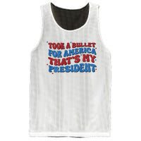 Took A Bullet For America ThatS My President Mesh Reversible Basketball Jersey Tank