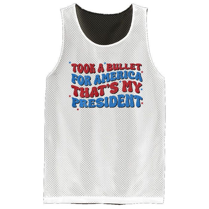 Took A Bullet For America ThatS My President Mesh Reversible Basketball Jersey Tank