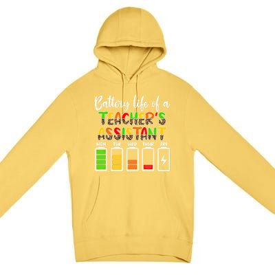 Teaching Assistant Battery Life Assistant Teacher Gift Premium Pullover Hoodie