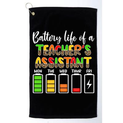 Teaching Assistant Battery Life Assistant Teacher Gift Platinum Collection Golf Towel