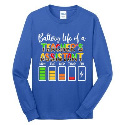 Teaching Assistant Battery Life Assistant Teacher Gift Tall Long Sleeve T-Shirt