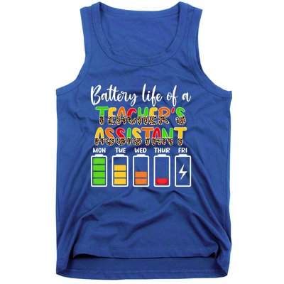 Teaching Assistant Battery Life Assistant Teacher Gift Tank Top