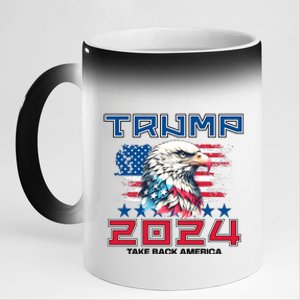 Take America Back Trump 2024 11oz Black Color Changing Mug