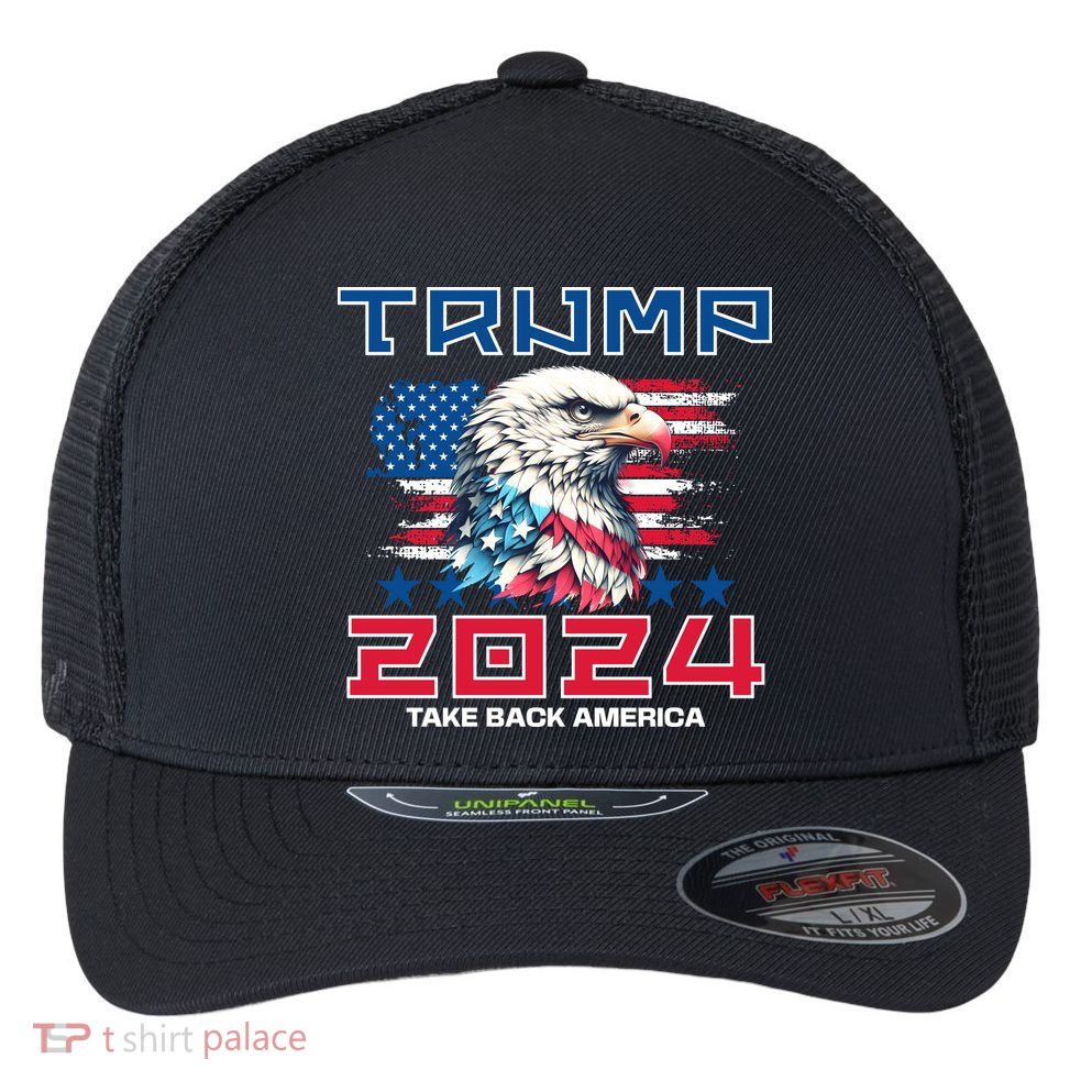 Take America Back Trump 2024 Flexfit Unipanel Trucker Cap