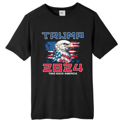 Take America Back Trump 2024 Tall Fusion ChromaSoft Performance T-Shirt