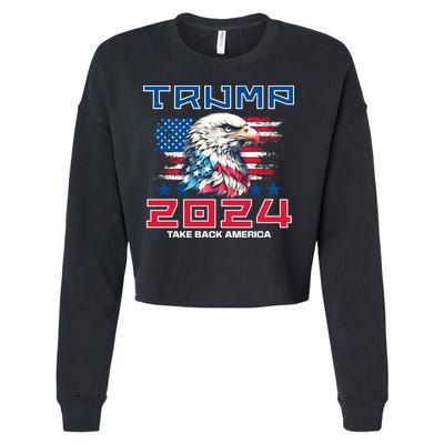 Take America Back Trump 2024 Cropped Pullover Crew