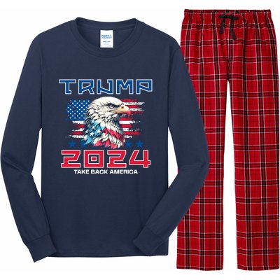 Take America Back Trump 2024 Long Sleeve Pajama Set