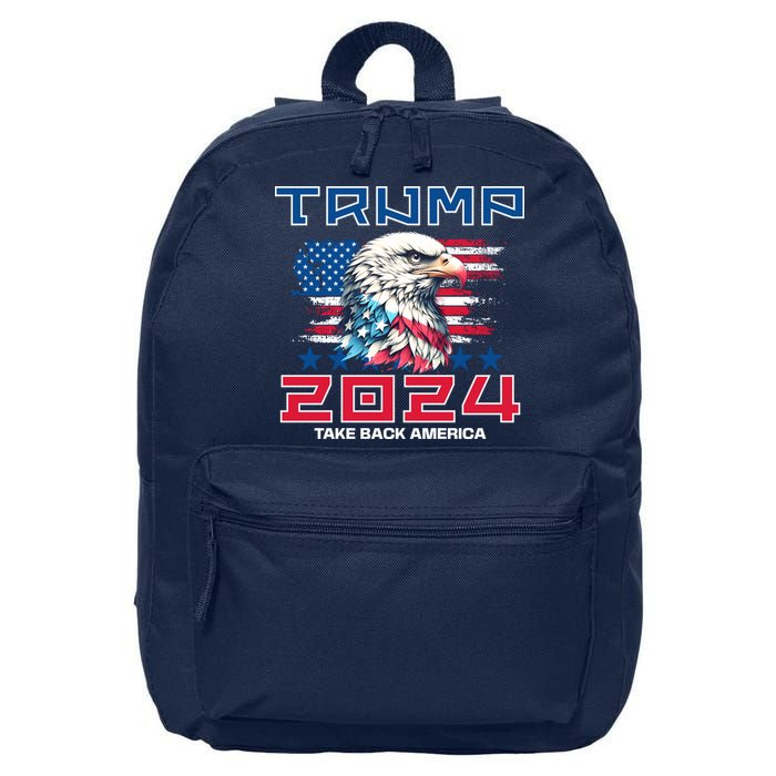 Take America Back Trump 2024 16 in Basic Backpack
