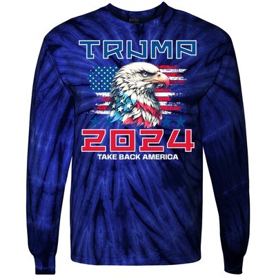 Take America Back Trump 2024 Tie-Dye Long Sleeve Shirt