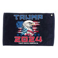 Take America Back Trump 2024 Grommeted Golf Towel