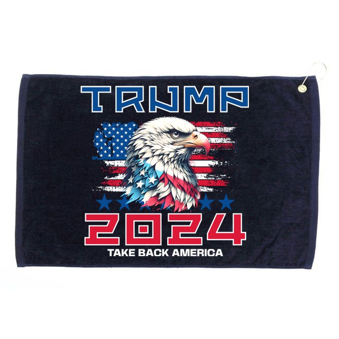 Take America Back Trump 2024 Grommeted Golf Towel