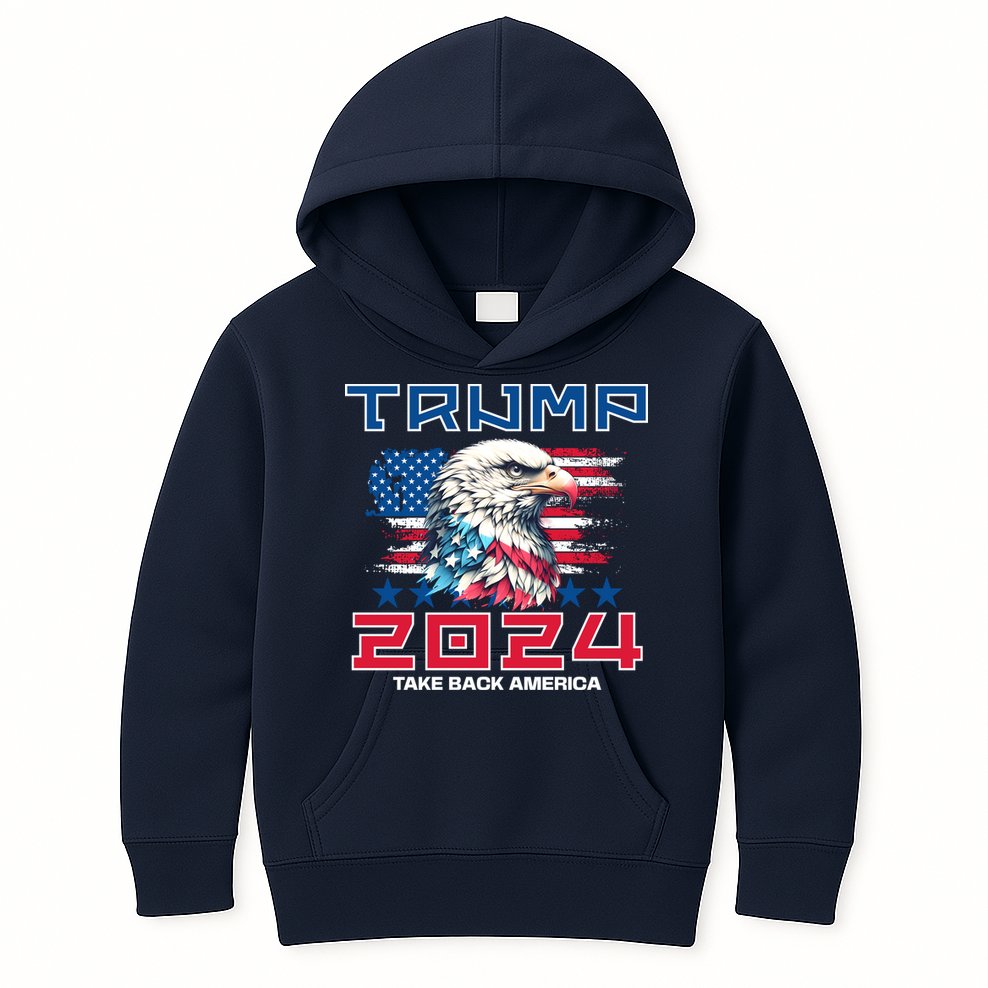 Take America Back Trump 2024 Kids Hoodie