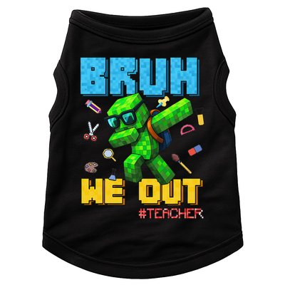 Teacher Appreciation Bruh We Out Gamer Pixel Style Summer Doggie Tank