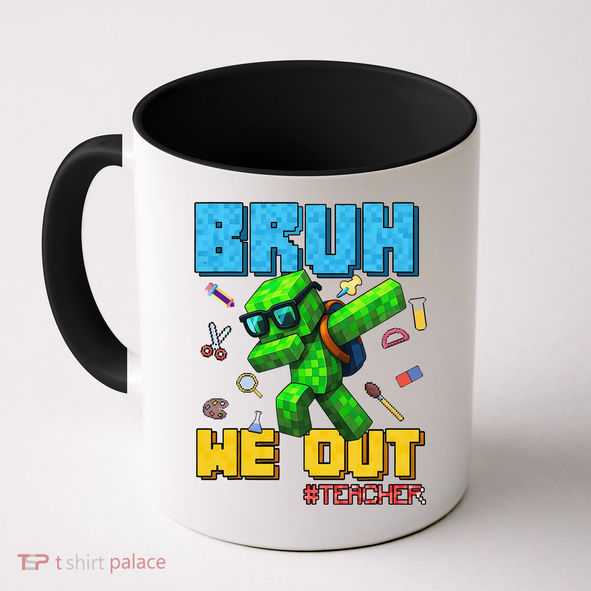 Teacher Appreciation Bruh We Out Gamer Pixel Style Summer Mug