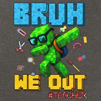 Teacher Appreciation Bruh We Out Gamer Pixel Style Summer Cotton Canvas Backpack