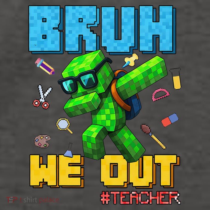 Teacher Appreciation Bruh We Out Gamer Pixel Style Summer Vector Backpack
