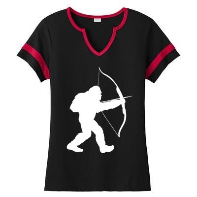 Traditional Archery Bigfoot Recurve Bow Lovers Cool Gift Ladies Halftime Notch Neck Tee