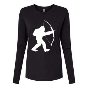 Traditional Archery Bigfoot Recurve Bow Lovers Cool Gift Womens Cotton Relaxed Long Sleeve T-Shirt