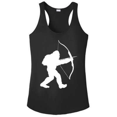 Traditional Archery Bigfoot Recurve Bow Lovers Cool Gift Ladies PosiCharge Competitor Racerback Tank