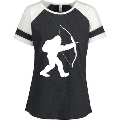 Traditional Archery Bigfoot Recurve Bow Lovers Cool Gift Enza Ladies Jersey Colorblock Tee