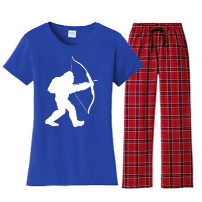 Traditional Archery Bigfoot Recurve Bow Lovers Cool Gift Women's Flannel Pajama Set