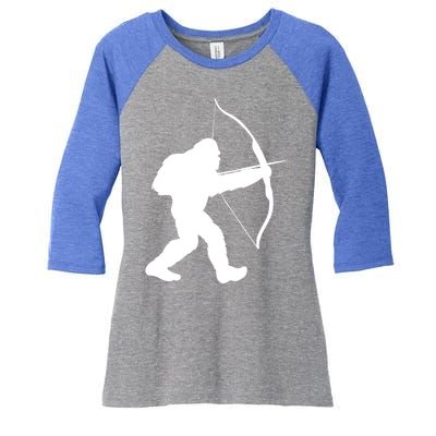 Traditional Archery Bigfoot Recurve Bow Lovers Cool Gift Women's Tri-Blend 3/4-Sleeve Raglan Shirt