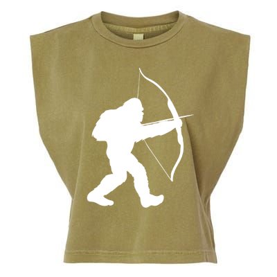 Traditional Archery Bigfoot Recurve Bow Lovers Cool Gift Garment-Dyed Women's Muscle Tee