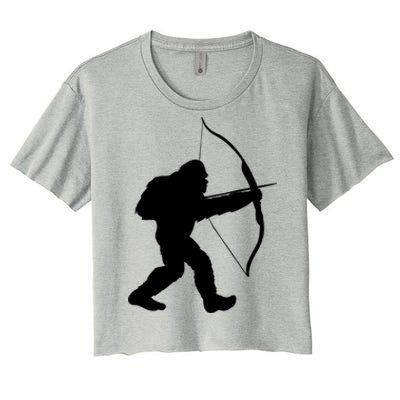 Traditional Archery Bigfoot Recurve Bow Lovers Cool Gift Women's Crop Top Tee