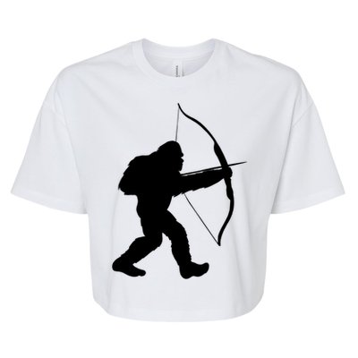 Traditional Archery Bigfoot Recurve Bow Lovers Cool Gift Bella+Canvas Jersey Crop Tee