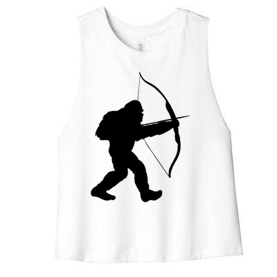 Traditional Archery Bigfoot Recurve Bow Lovers Cool Gift Women's Racerback Cropped Tank