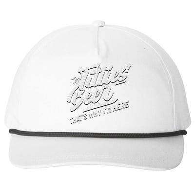 Titties And Beer ThatS Why IM Here Funny Beer Lover Adult Snapback Five-Panel Rope Hat