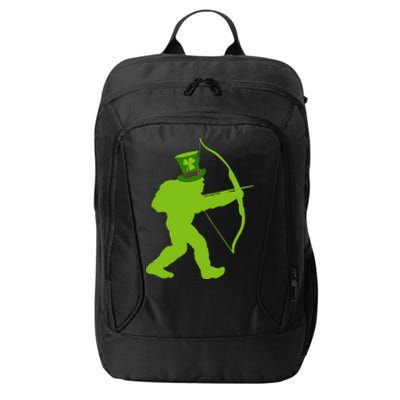 Traditional Archery Bigfoot St Patricks Day Recurve Graphic Gift City Backpack