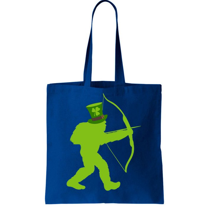 Traditional Archery Bigfoot St Patricks Day Recurve Graphic Gift Tote Bag