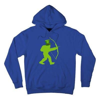 Traditional Archery Bigfoot St Patricks Day Recurve Graphic Gift Tall Hoodie