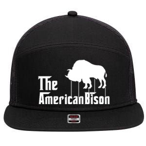 The American Bison 7 Panel Mesh Trucker Snapback Hat