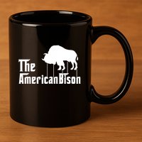 The American Bison 11oz C Handle Ceramic Mug