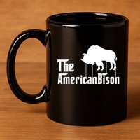 The American Bison 11oz C Handle Ceramic Mug