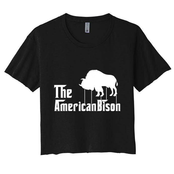 The American Bison Women's Crop Top Tee