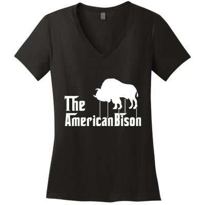 The American Bison Women's V-Neck T-Shirt