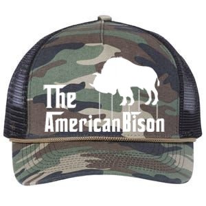 The American Bison Retro Rope Trucker Hat Cap