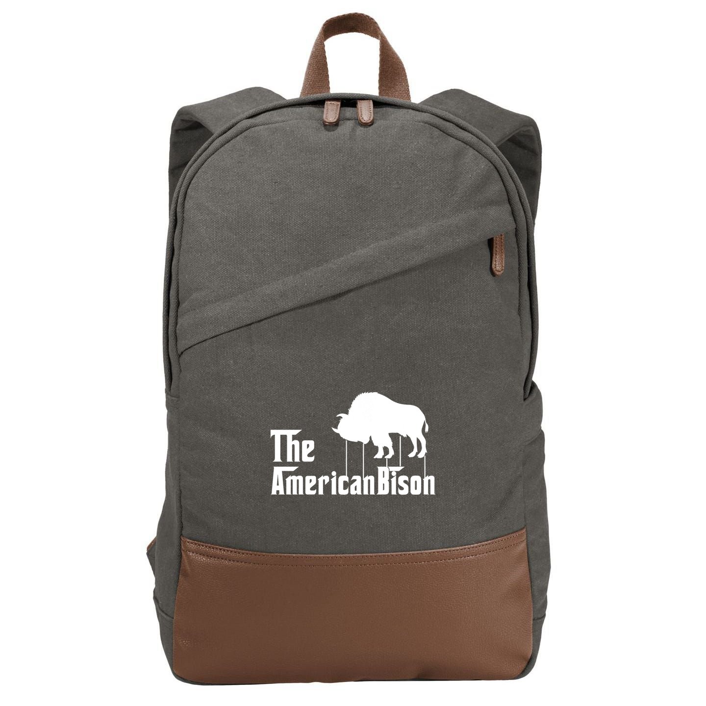 The American Bison Cotton Canvas Backpack
