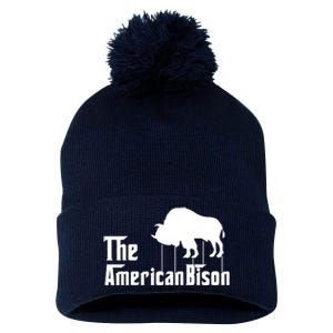 The American Bison Pom Pom 12in Knit Beanie