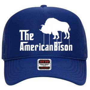 The American Bison High Crown Mesh Back Trucker Hat