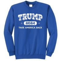 Take America Back American Flag Trump 2024 Funny Gift Sweatshirt