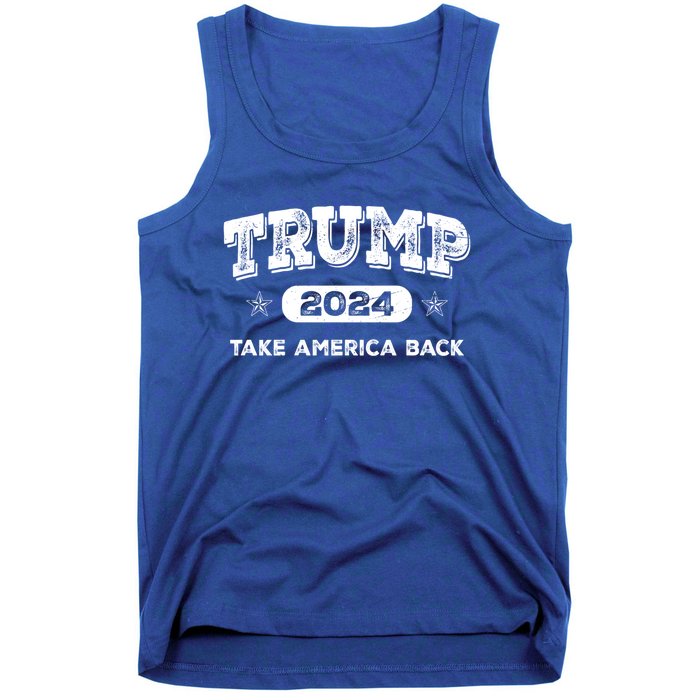 Take America Back American Flag Trump 2024 Funny Gift Tank Top