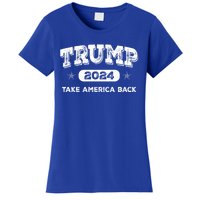 Take America Back American Flag Trump 2024 Funny Gift Women's T-Shirt